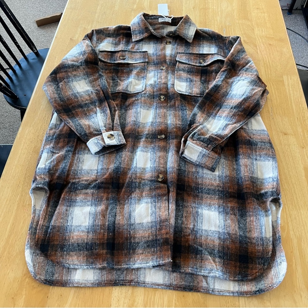 REVEROF Women's Plaid Shirt Jacket Size M/L